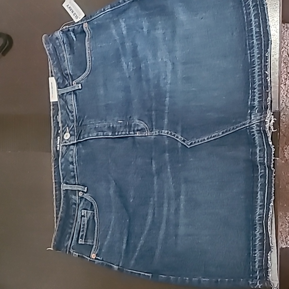 Old Navy  High Eise Secret-Smooth Pockets Blue Denim Skirt Size 20